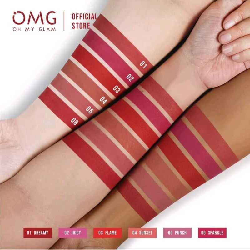 OMG OH MY GLAM Matte Kiss Lip Cream 3,5g / Lipcream OMG Bpom