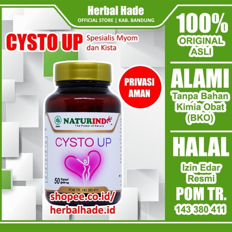 CYSTO UP Obat Herbal Kista Miom Myom Tanpa Operasi Nyeri Sakit Haid