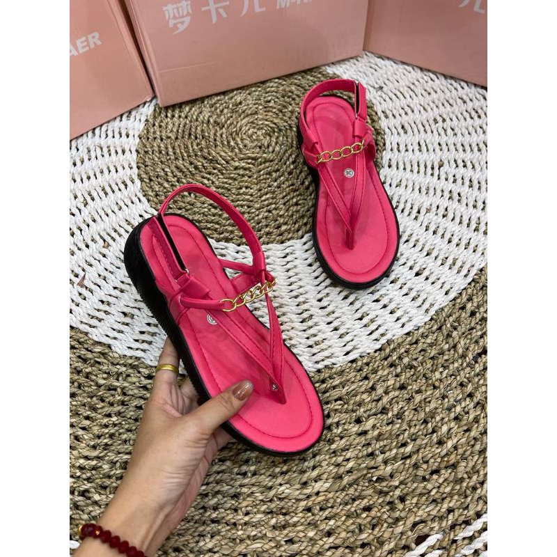 Sandal tali wanita sandal cantik banyak pilihan warna//sandal ready selop wanita ready cantik motif 