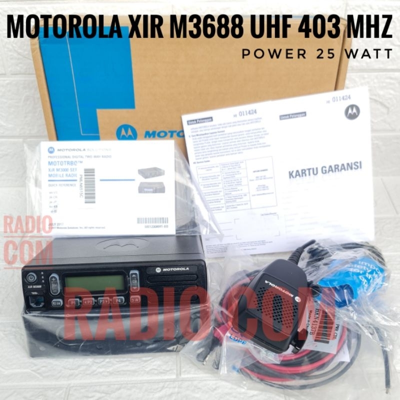 RADIO RIG MOTOROLA XIR M3688 UHF 400 MHZ RADIO BASE RIG MOTOROLA M3688 UHF XIR M3688 UHF 25 WATT ORI