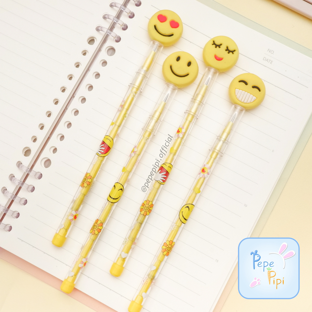 

Pensil Susun Emoticon Simply G-217-72 emoji Peluru Lantu Susun Bensia Refill Isi benzia pensil refil pensil reffil