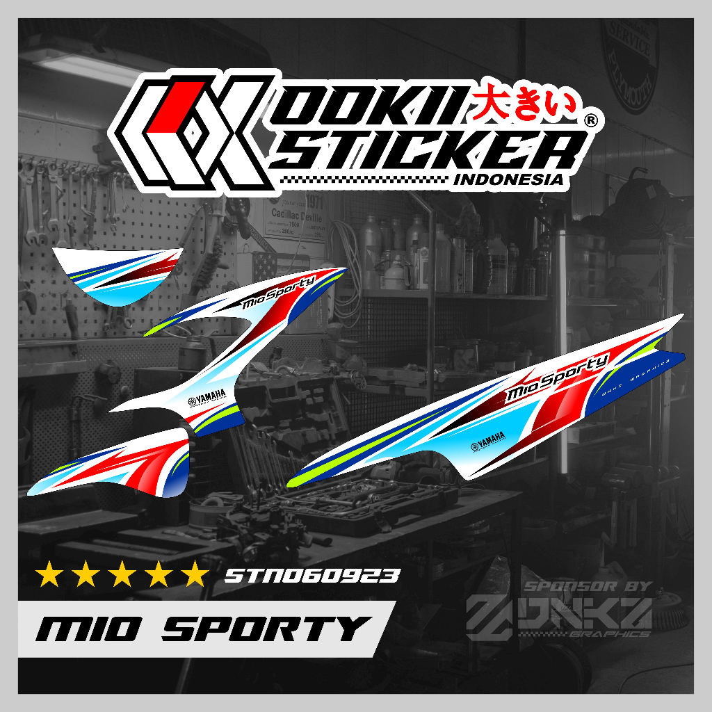 Stiker Mio Sporty Mio Smile Decal Striping Mio Sporty Mio Smile Mio N060923 White OOKII