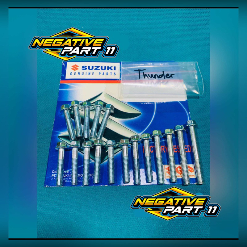 1set baut blok mesin kanan kiri suzuki THUNDER 125 Assy Non Original