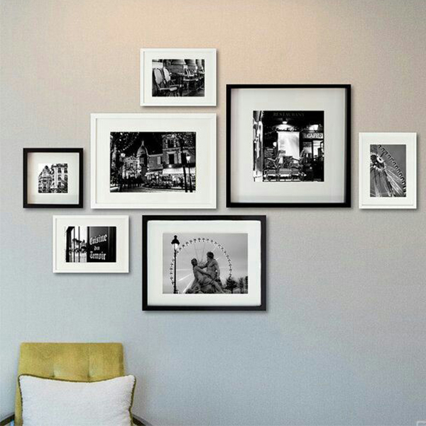 Bingkai Foto 6R 8R A4 10R 11R 12R | Frame Foto Fiber Premium Hitam Putih  | Dekorasi Dinding