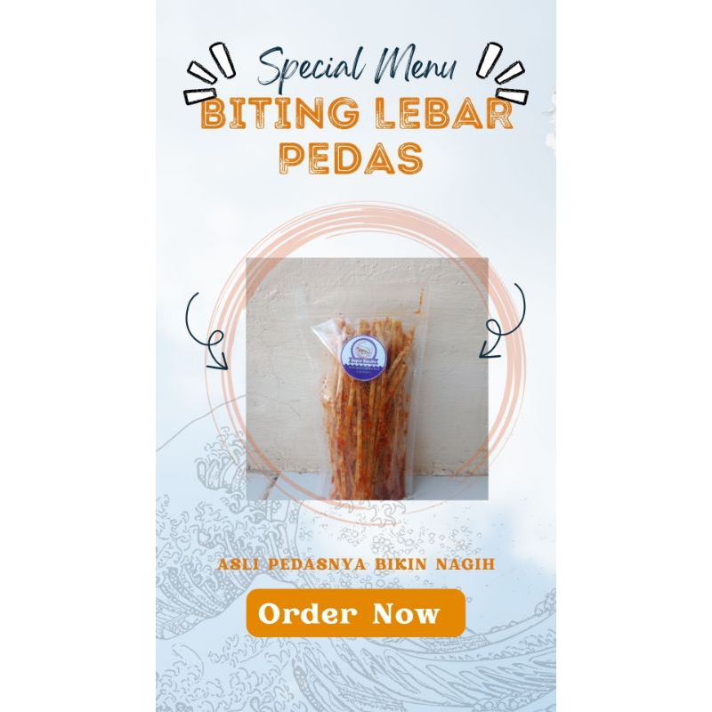 

biting lebar pedas 200 gram