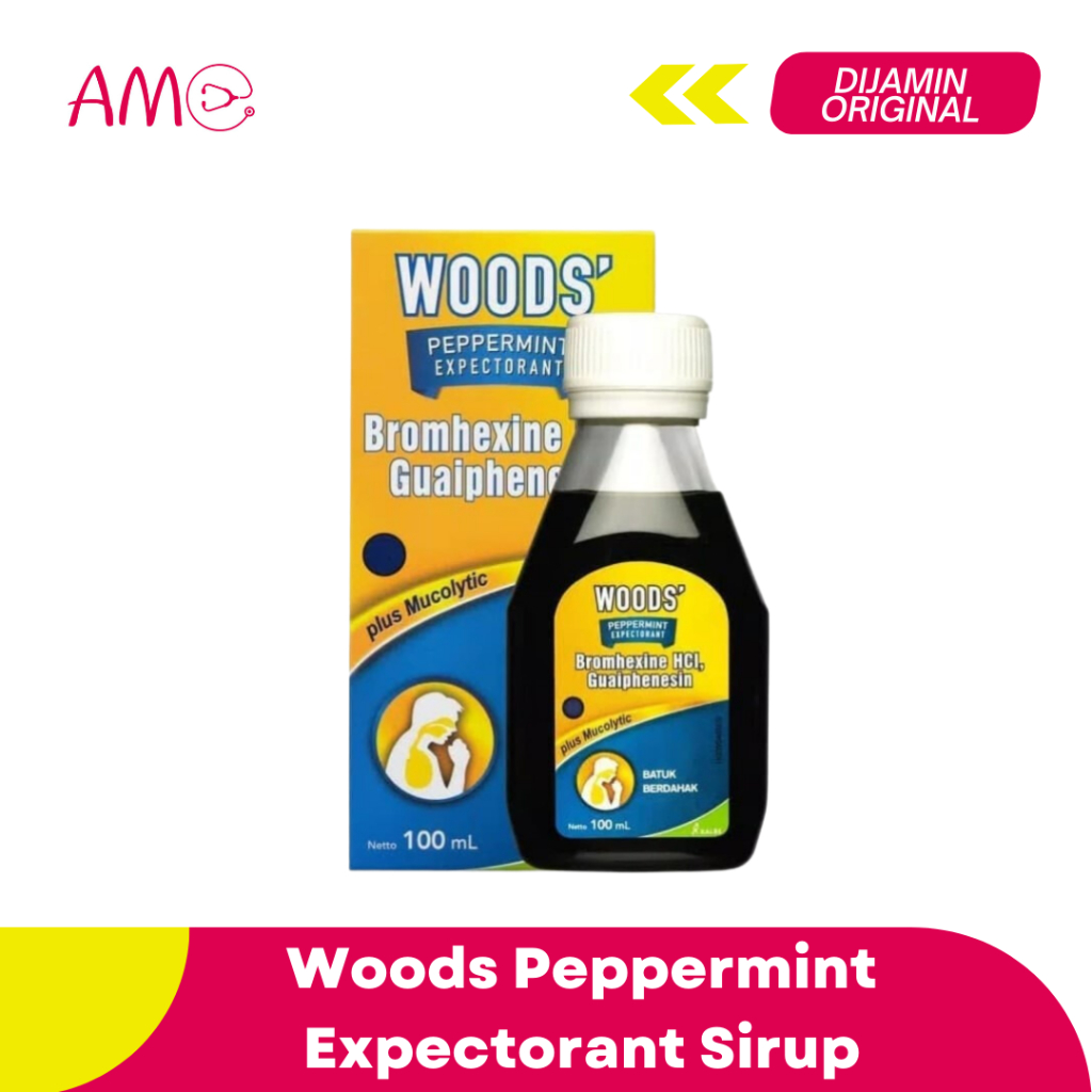 

Woods Peppermint Expectorant Sirup 60ml 100ml / sirup obat batuk berdahak