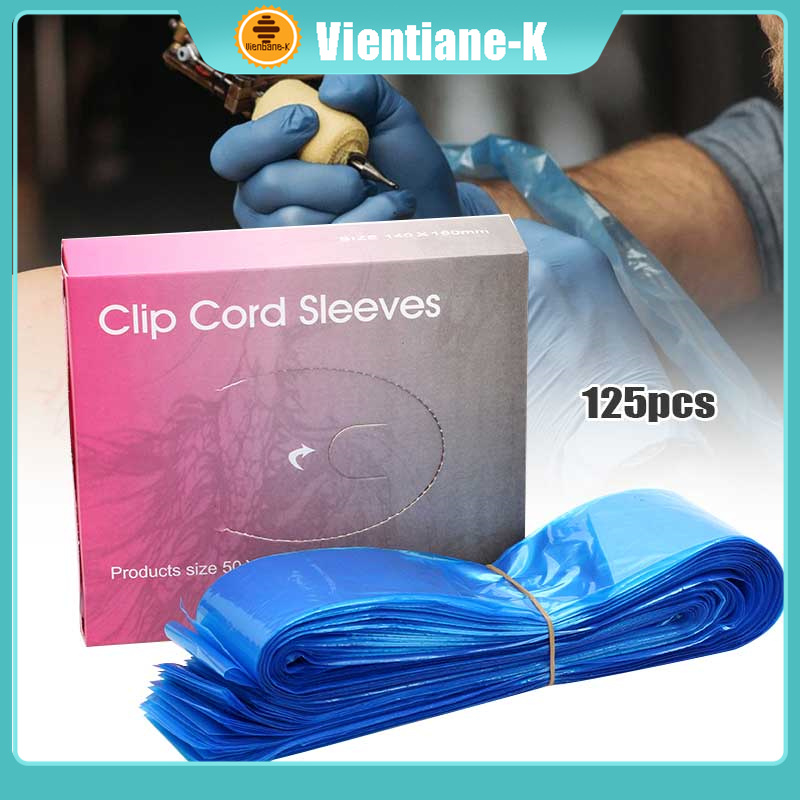 

125pcs Plastik Pelindung Mesin Sulam Pelindung Kabel Mesin Tato