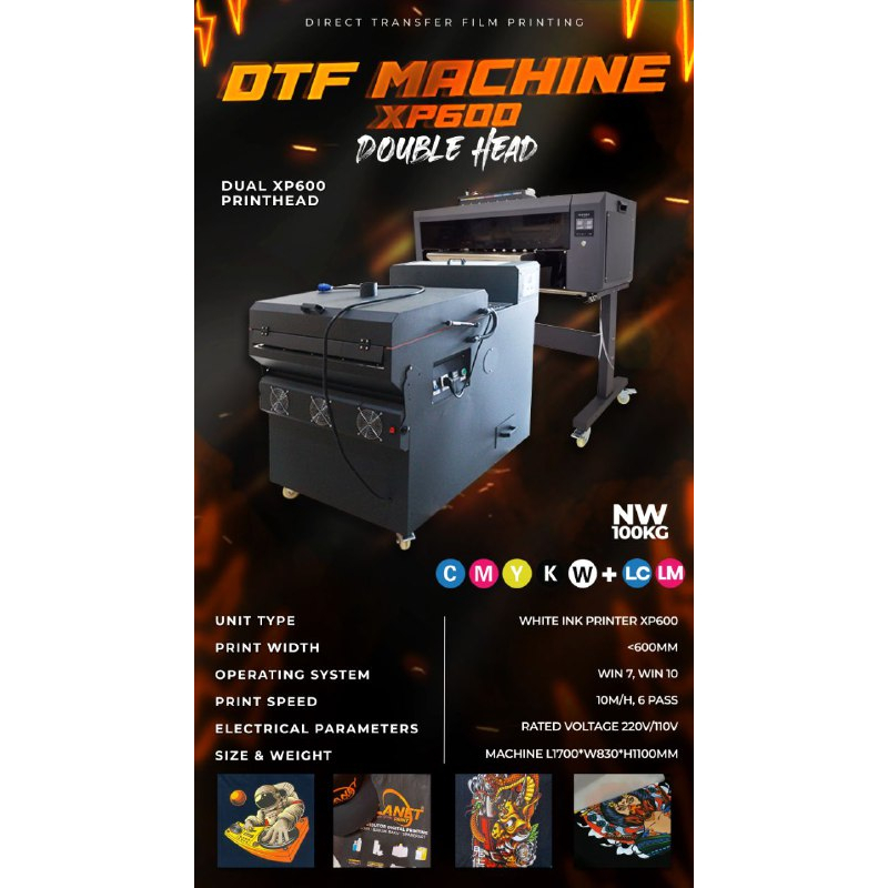 Mesin Printer DTF / Print Direct To FIlm / DTF Baju / DTF Machine / Mesin Cetak Baju ToteBag Payung