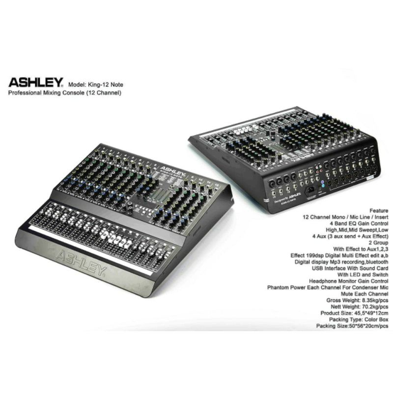 Mixer ASHLEY KING 12 KING12 NOTE ORIGINAL