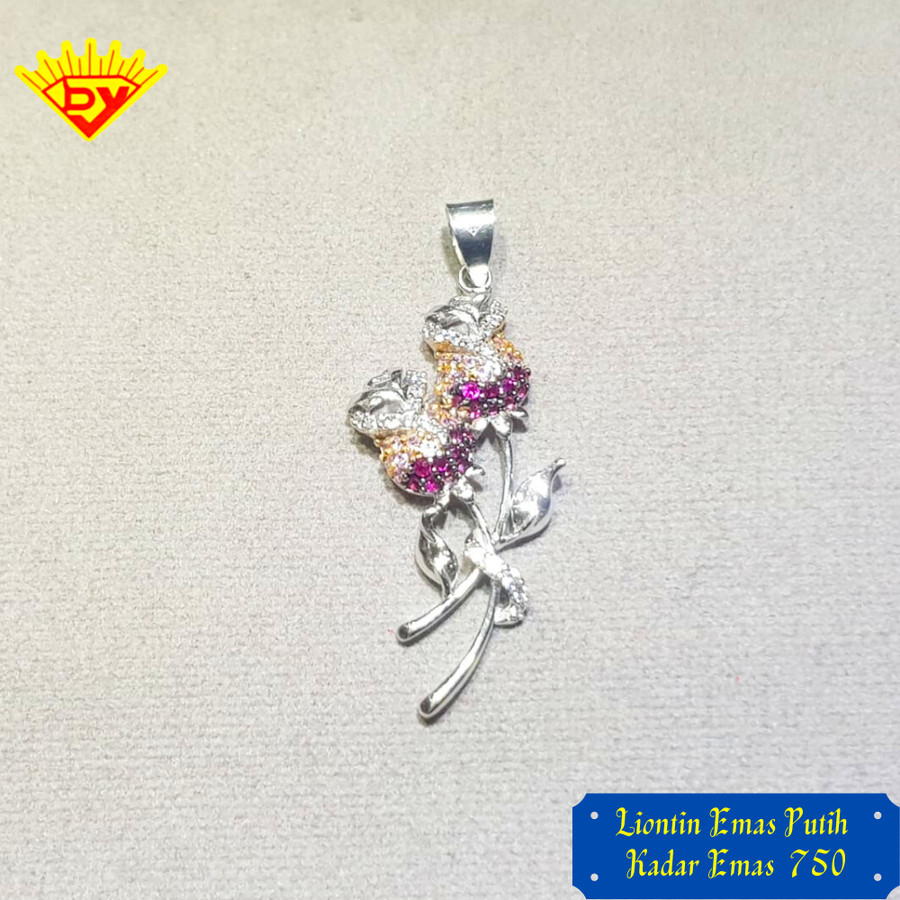 Liontin Emas Putih Kadar Emas 750
