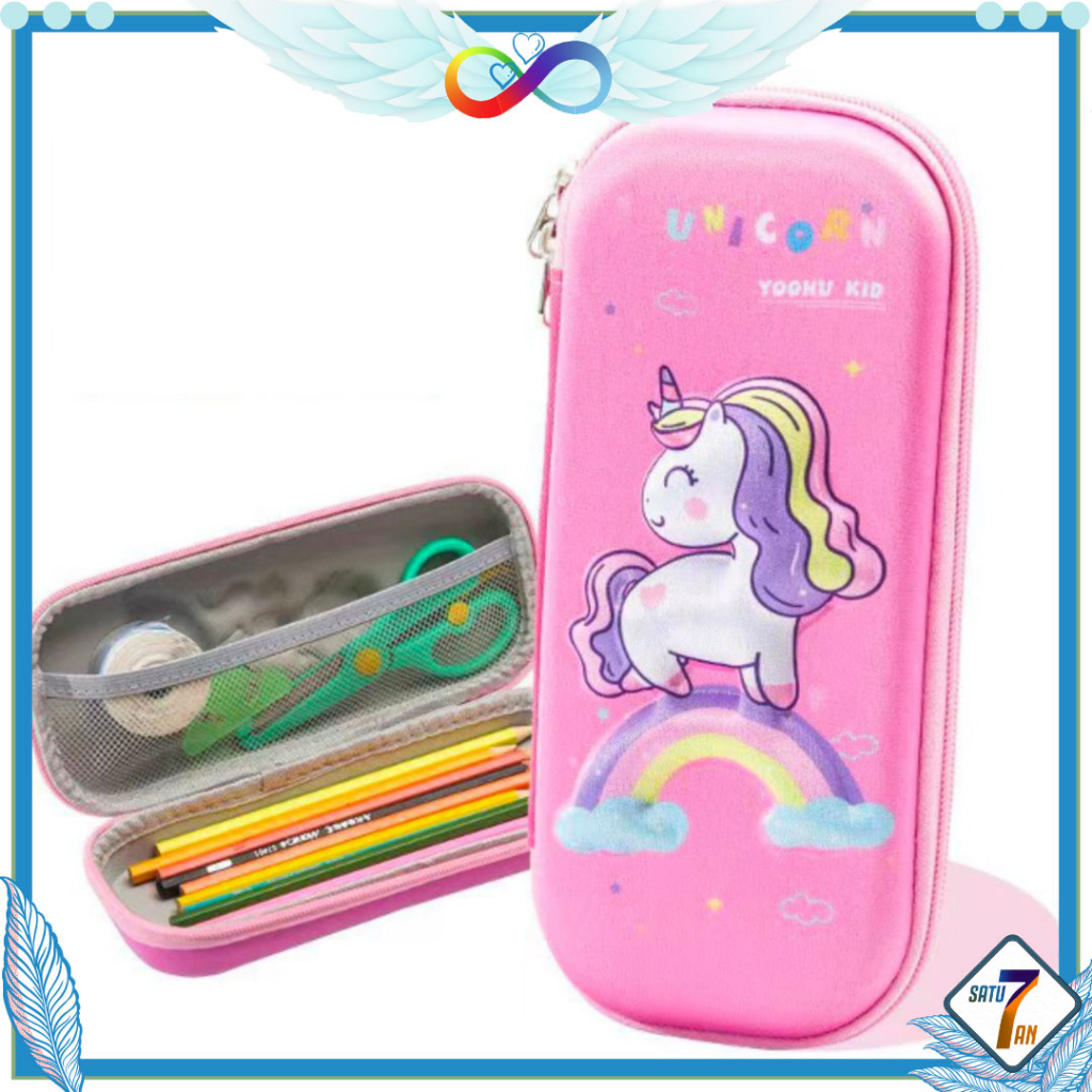 

Tempat Pensil Anak Sekolah Kotak Pensil Anak Laki Laki Perempuan 3D Timbul Karakter Satu7an MK909