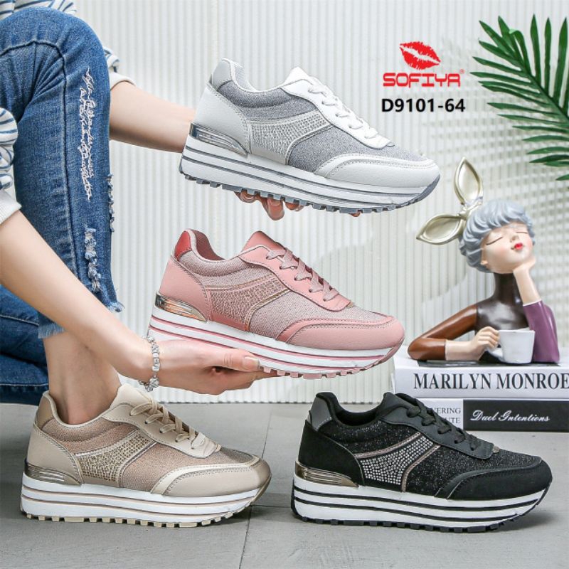 SEPATU SNEAKERS WANITA IMPORT SOFIYA TERBARU 9101-64