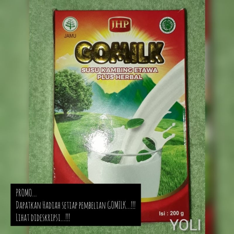 

susu kambing etawa asli plus herbal GOMILK 200 gram, susu pertumbuhan perkembangan anak, susu penggemuk badan anak, boster asi, nutrisi tulang dan sendi