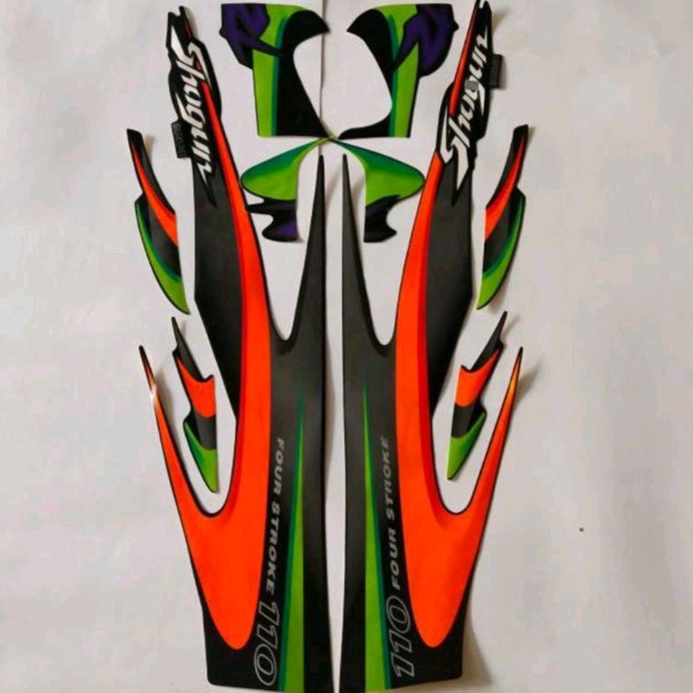 STRIPING STIKER LIST SHOGUN 110 R TAHUN 2000 2001 STIKER SHOGUN LAMA 110 R