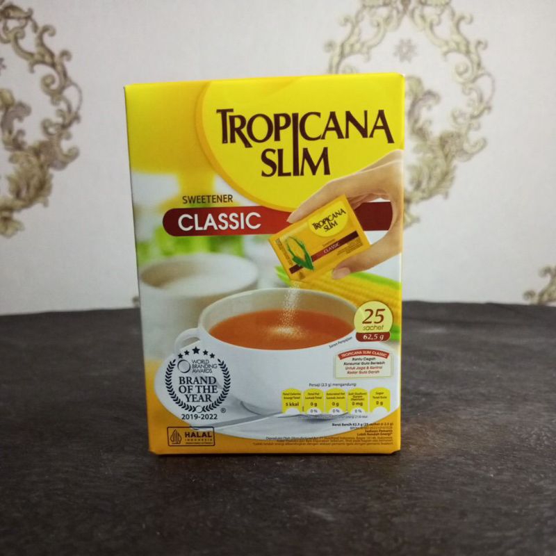 

Tropicana Slim Sweetener Classic Box Ukuran 62,5 gram | 25 sachet | Murah meriah kirim ke seluruh Indonesia