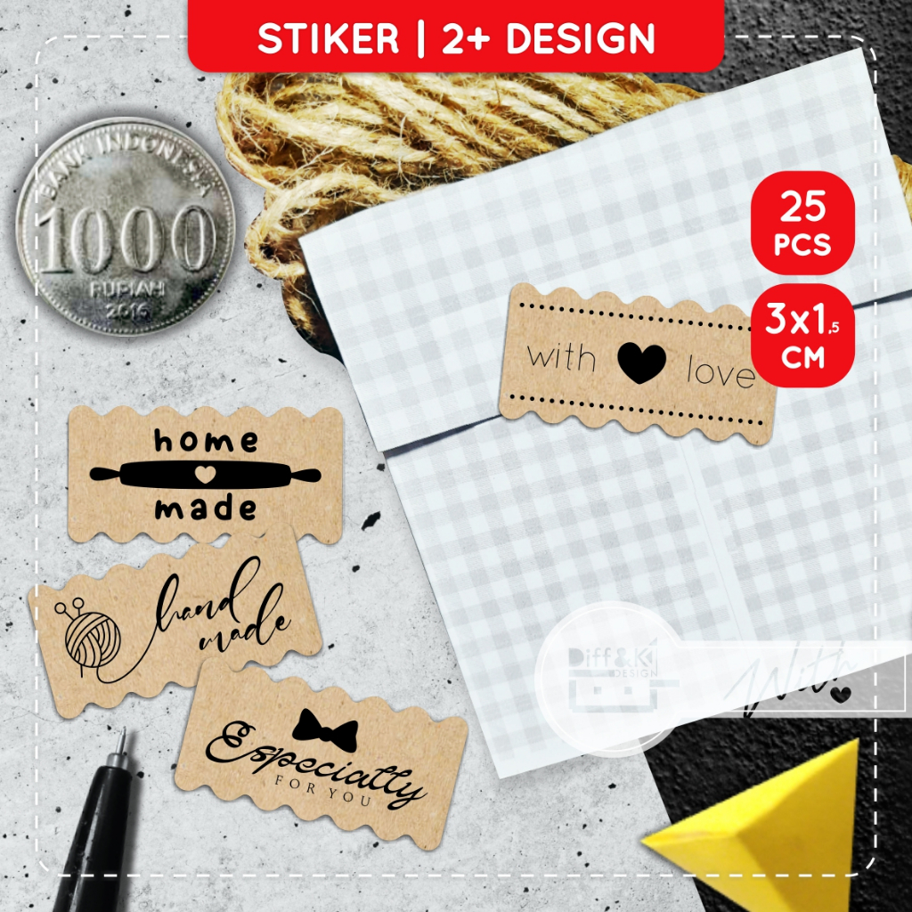 

(MIX) Label Stiker Segel Kecil Special Especially for You Handmade Homemade with Love Kraft Rustic Coklat Vintage Aesthetic untuk Produk Hampers Wrapping Gift Kado Packaging Packing Kado DIY