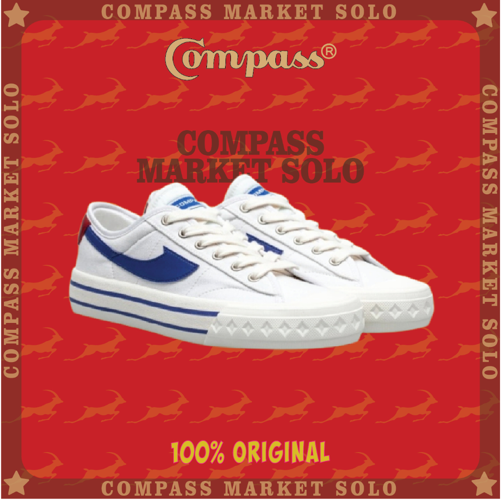 [ORIGINAL] Sepatu Compass Retrograde Low White Blue 35 - 44