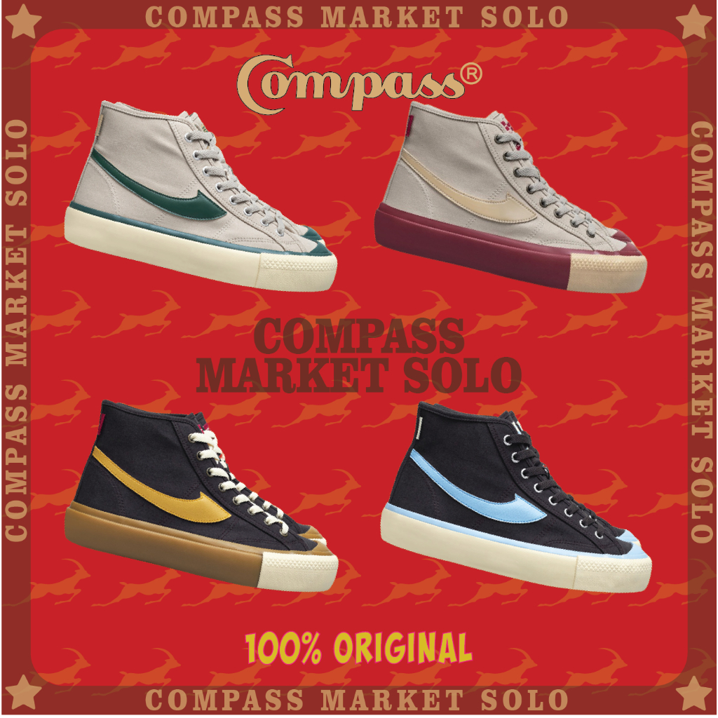 [ORIGINAL] Sepatu Compass Gazelle High Wafer Green || Wafer Maroon || Caramel || Choco Ice || Compas