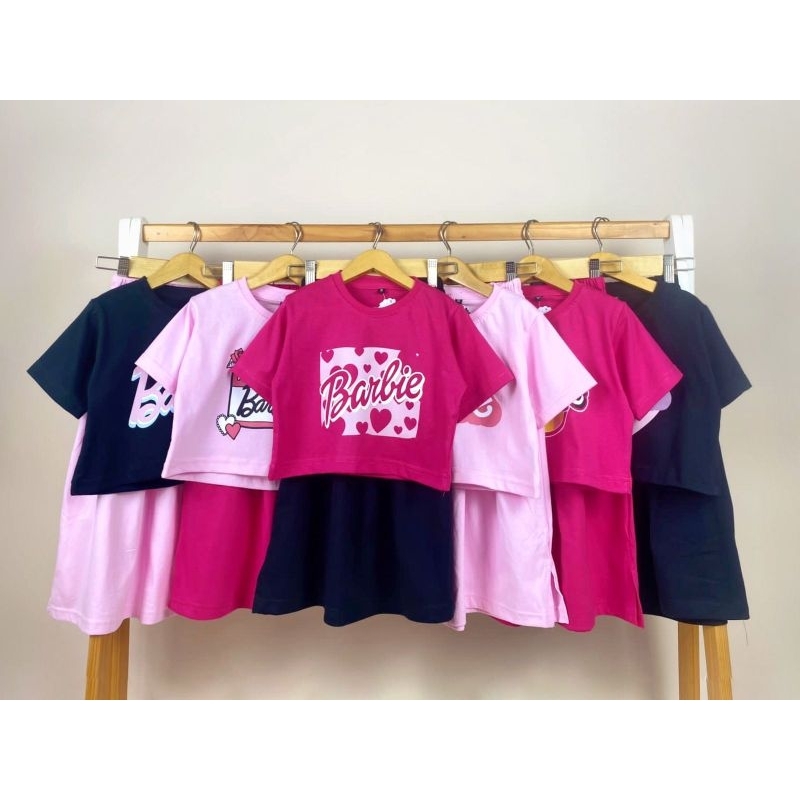 BARBIE CROP TOP SET SETELAN ANAK PEREMPUAN BARBIE