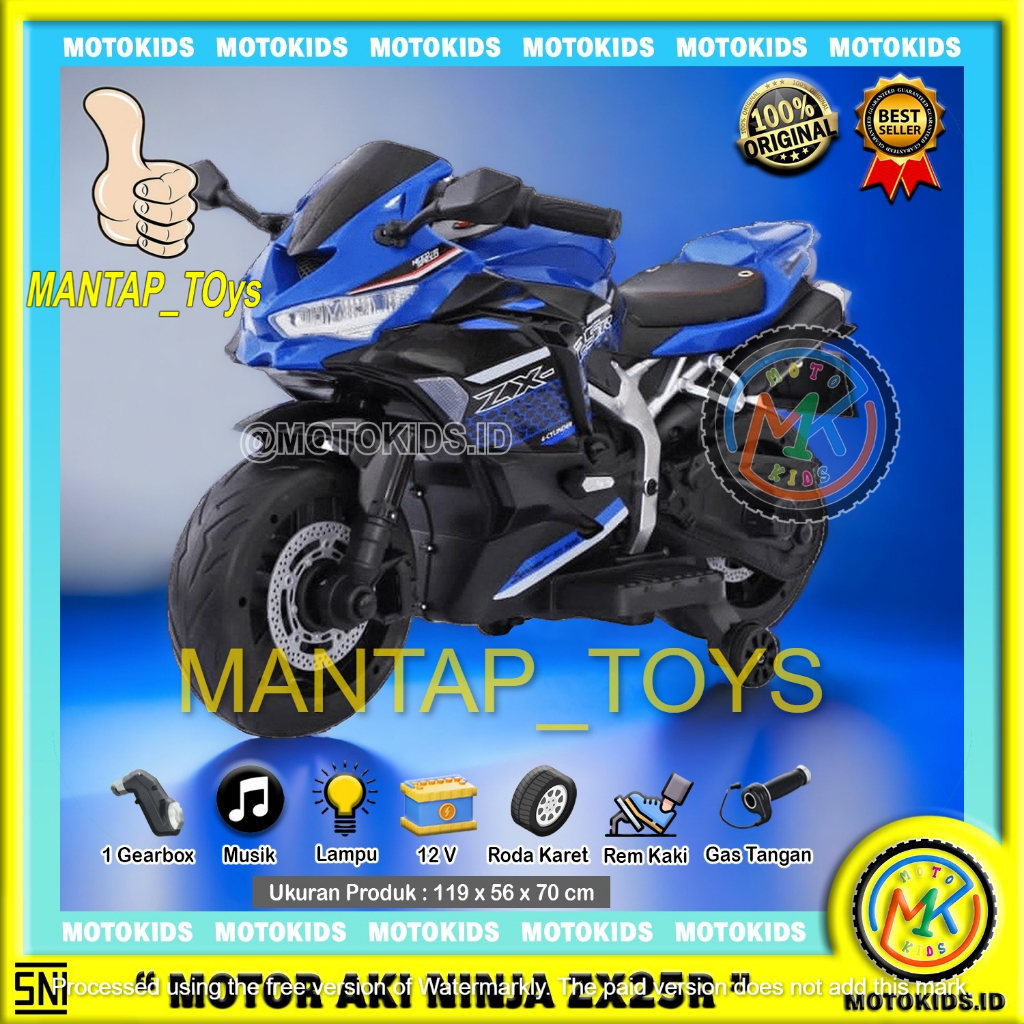 Motor Aki Anak NINJA ZX25R Ninja ZX Gas Tangan motor GP Anak Ban Karet