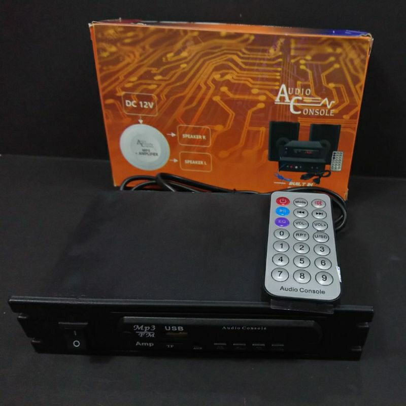 Radio MP3 Bluetooth Plus Power Amplifier Rakitan Tinggal Pakai Bisa AC ataupun DC