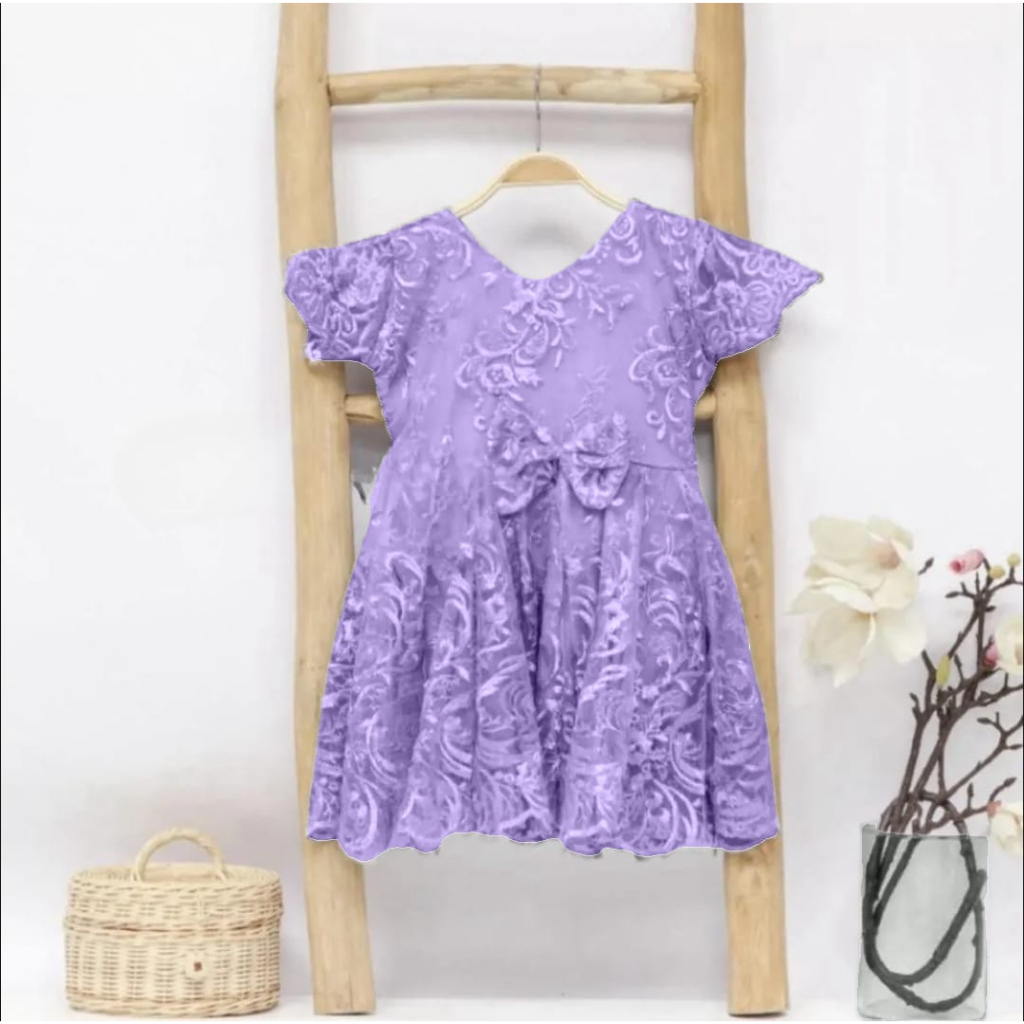 dress anak perempuan usia 6 bulan - 8 tahun pakaian dress anak anak perempuan bahan brokat dress ana