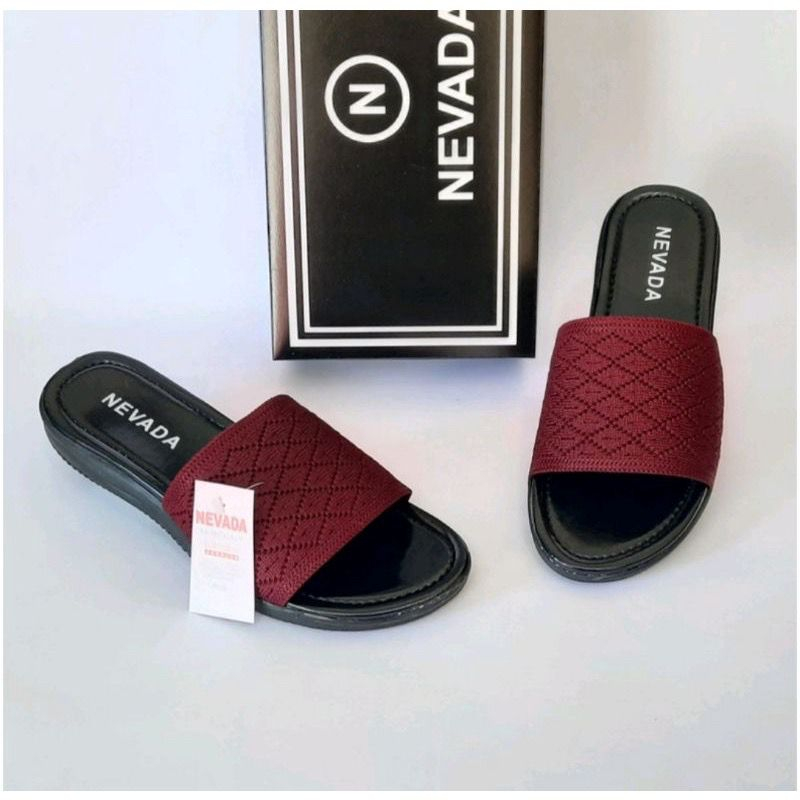SANDAL SLOP RAJUT WANITA IMPORT PREMIUM SELOP  SLIP ON WANITA SANDAL CASUAL MURAH