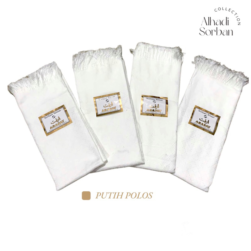 SORBAN ARAFAT PUTIH POLOS PREMIUM SERIES