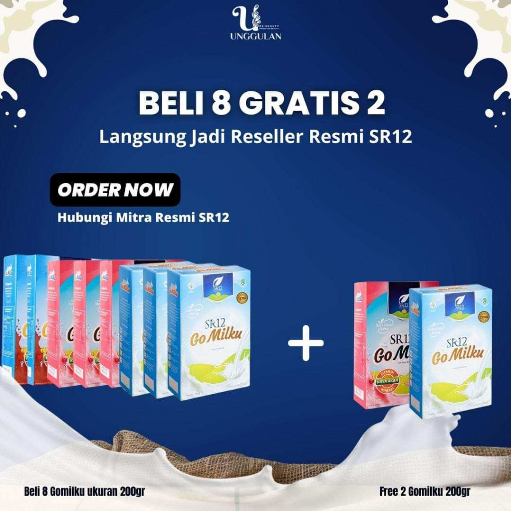 

[Paket Hemat] Beli 8 Box Gomilku SR12 200gr GRATIS 2 Box Gomilku SR12