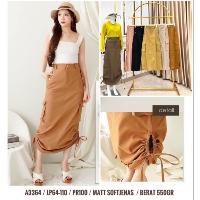 Rok cargo softjeans serut samping