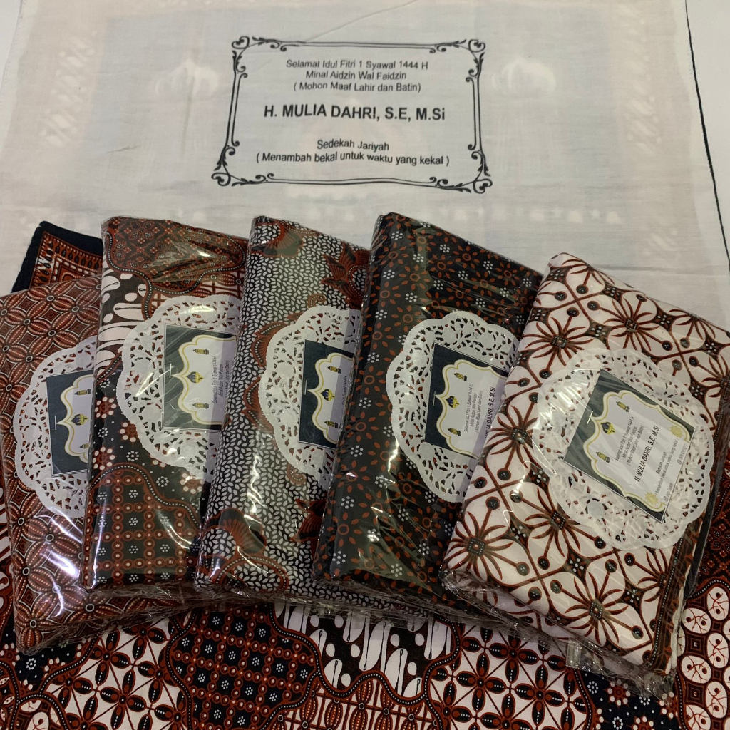 Souvenir Sajadah Batik + Sablon Tulisan, Souvenir Tahlilan, Souvenir Haji & Umroh, Souvenir Pernikah