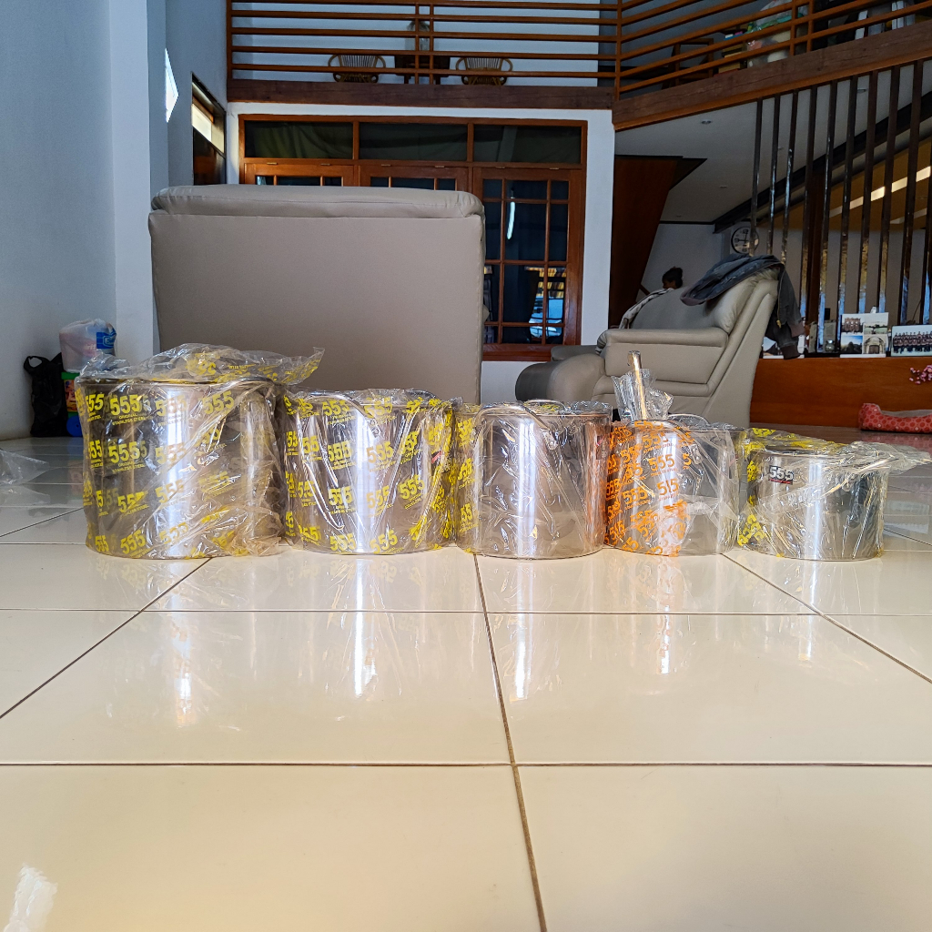PANCI SET STAINLESS STEEL STOCK POT 555 5 PIECES