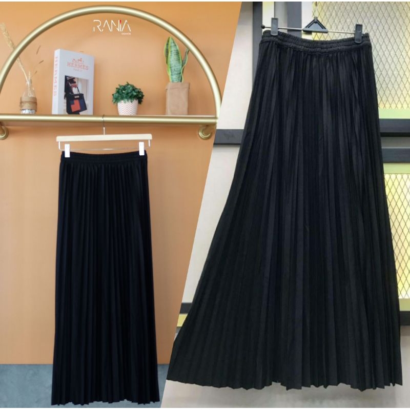 HEMAT Rok Plisket Polos Rania ZR Hi Fashion Original-Rok Plisket Premium-Plisket Mayung Ngembang