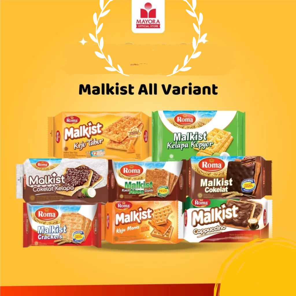 

ROMA MALKIST CREAM CRACKER / MALKIST KEJU MANIS / KELAPA KOPYOR / COKLAT KELAPA / COKLAT / GULA MANIS