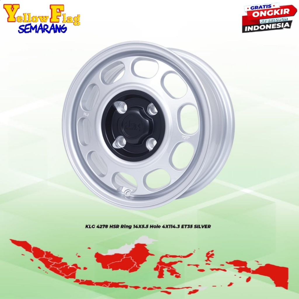 Velg Rally Look Ring 14 Hsr Wheel Klg R14 Pelek Carry Galant Kijang