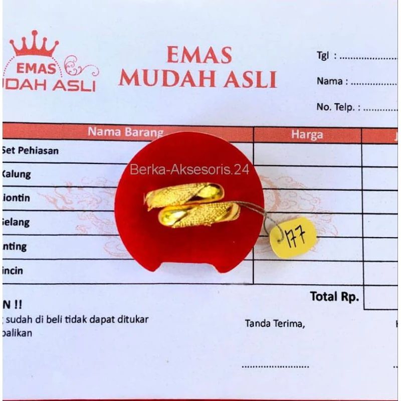 Cincin emas murni asli emas mudah free surat