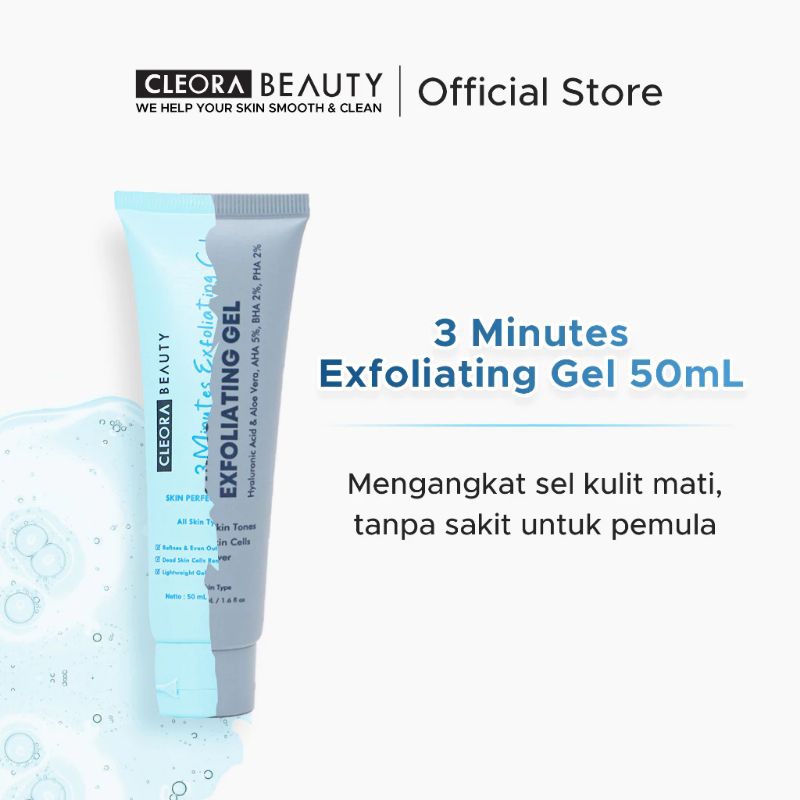 FREE KARDUS/BUBBLE WRAP CLEORA 3 minutes Exfoliating Gel BPOM ORI