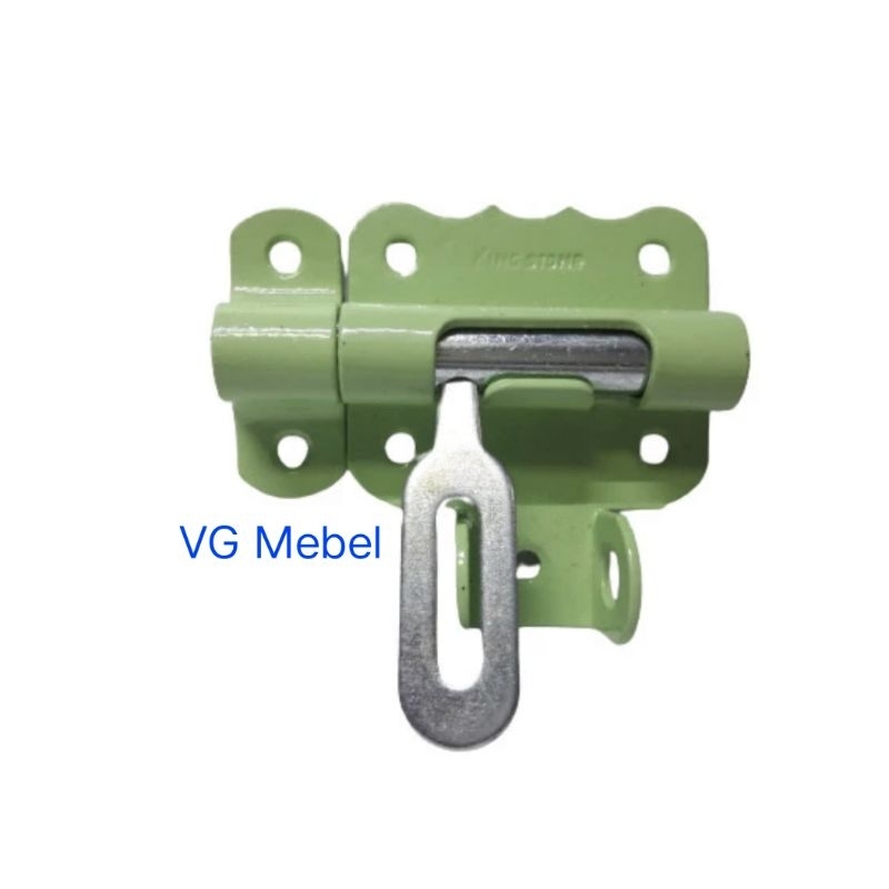 Grendel Overval Hijau 3" - Slot Selot Overpal Gembok 7 cm