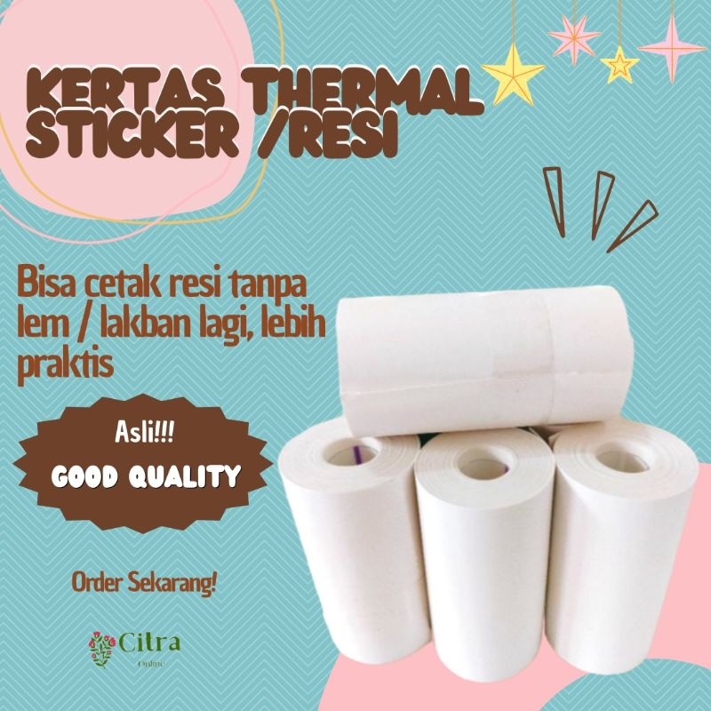 

KERTAS THERMAL STICKER 57X30 58X30 58/57 MM X 30 MM TERMAL STIKER