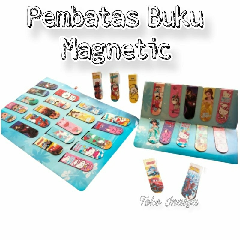 

PEMBATAS BUKU MAGNETIK / BOOKMARK BERHOLOGRAM / BERBAGAI KARAKTER