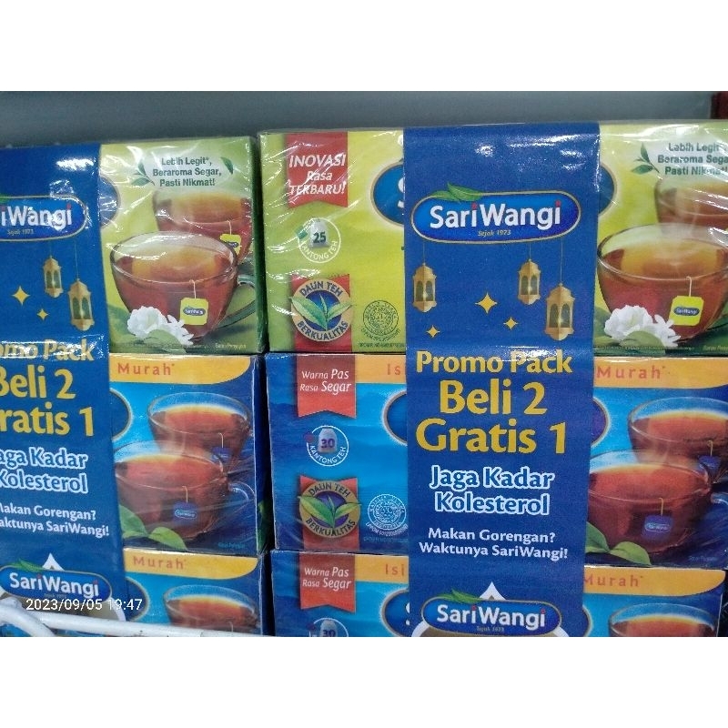 

Teh Celup Sariwangi beli 2 gratis 1