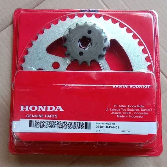rantai roda 06401 k45 N01 set  gear set gear paket motor new CBR 150R pnp CBR 150R lama