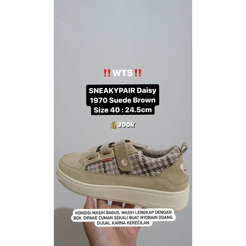 [Preloved] SNEAKYPAIR DAISY 1970 Suede Brown