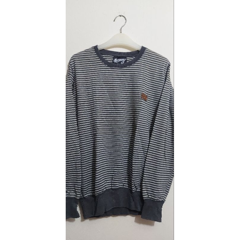Preloved Pria Sweater Salur/Sweater Rajut/Sweater lubang jempol