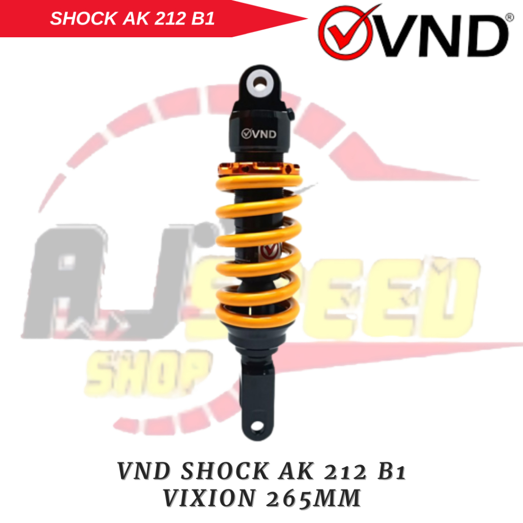 VND MonoShock Skok Shockbreaker AK 212 B1 Non Tabung Vixion Old Lama Vixion New R15 265mm / VND Orig