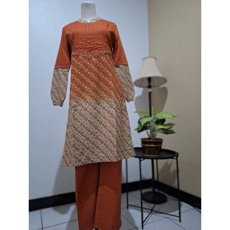 Gamis Humaira Collection baju muslim setelan celana panjang payet elegan syar'i S XL gamis baju mura