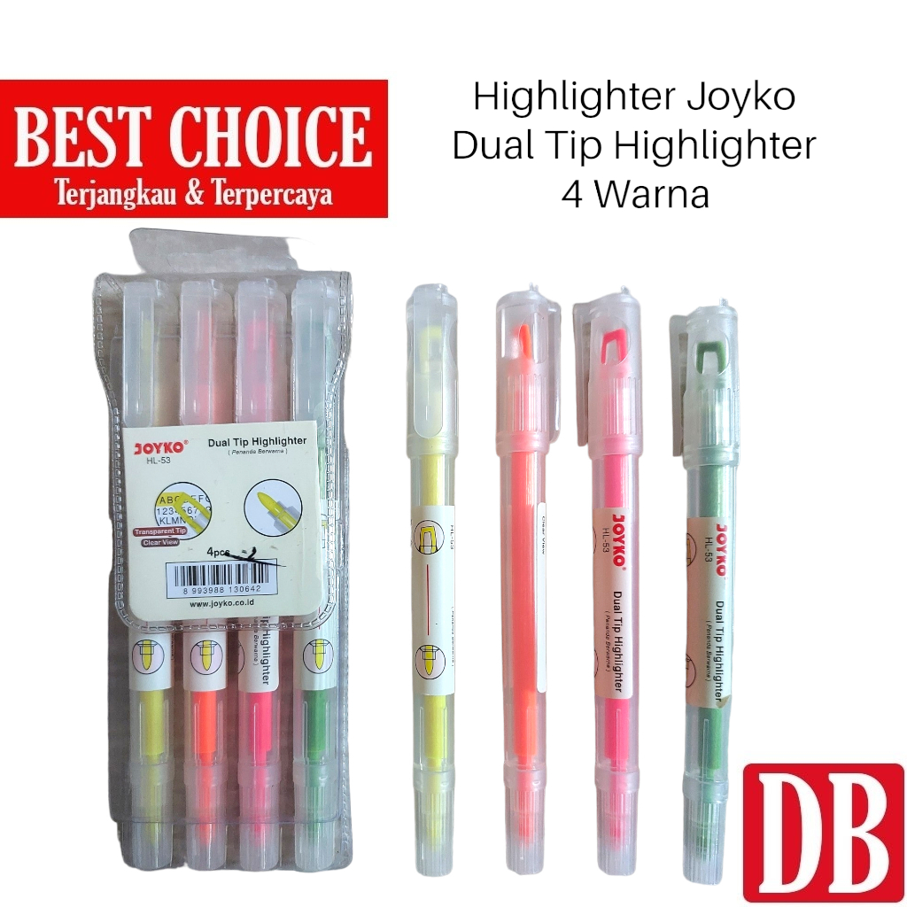 

Dual Tip Highlighter / Stabilo Joyko HL-53 (4 pcs / set)