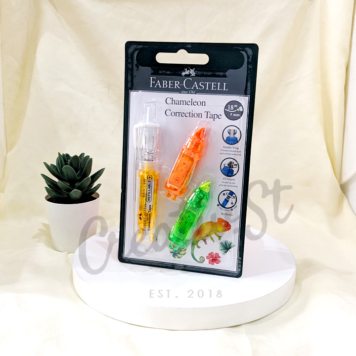 

H7Y FABER CASTELL Chameleon Correction Tape Tip Ex Kertas Tip-Ex