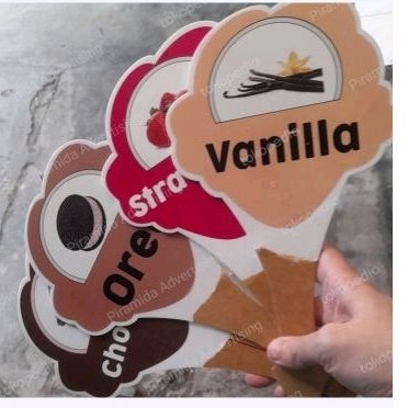 

tag per buah nama rasa es ice cream krim label flavour tulisan