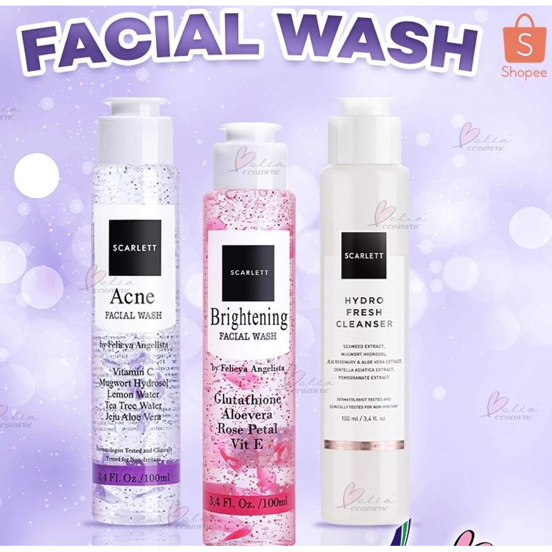 ❤️EGA BEAUTY  SKINCARE & COSMETIC STORE❤️SCARLETT BRIGHTENING FACIAL WASH (BPOM)